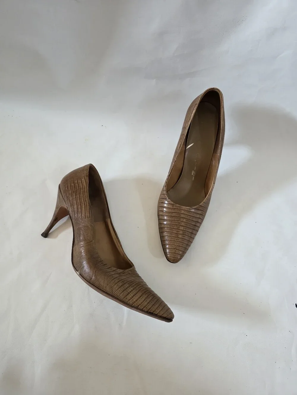 Vintage Salvini Exotic Leather Stiletto Pumps 10 AA